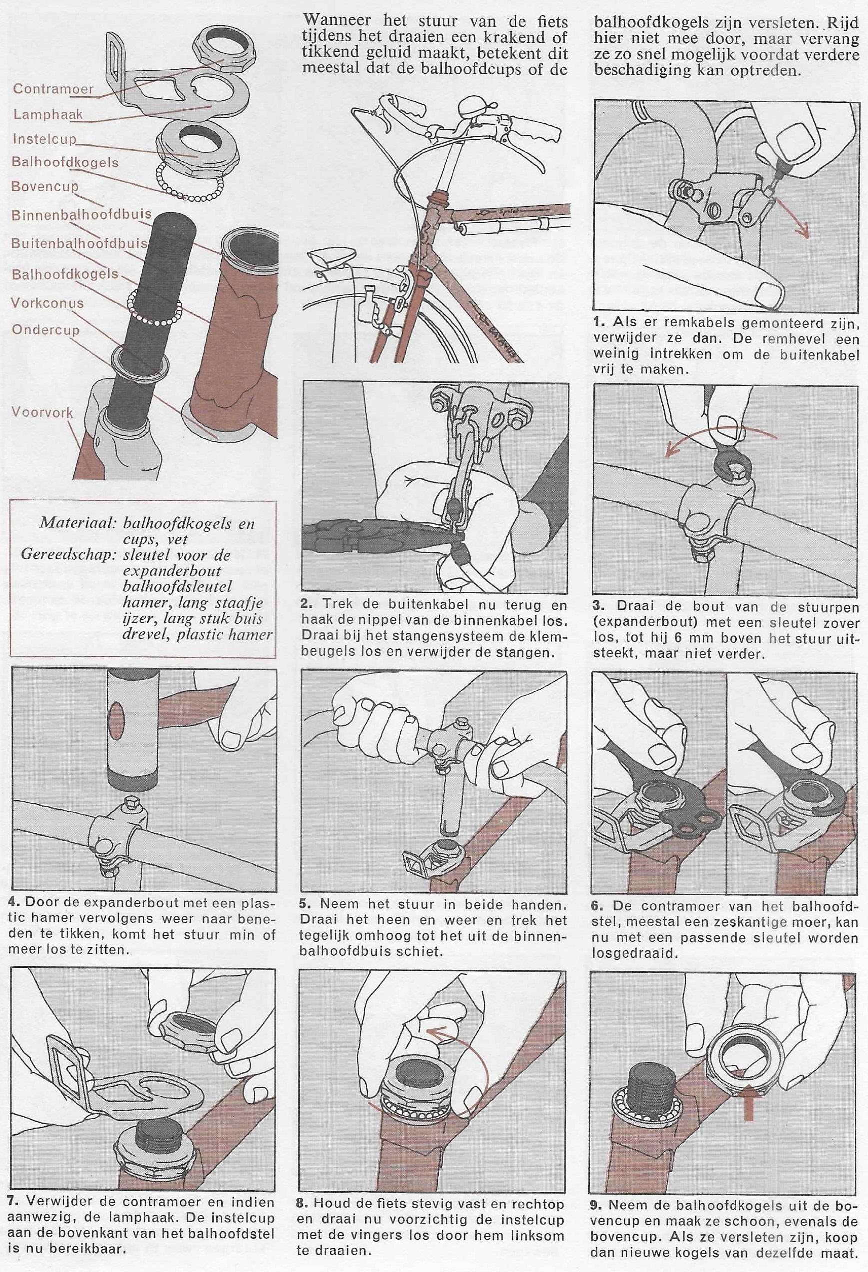 Onderhoud - controleren en vervangen van een balhoofdstel | Vintagefiets