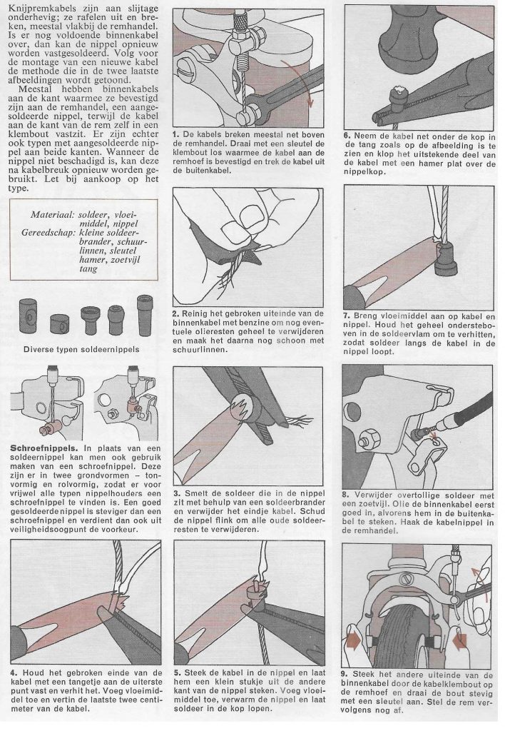 reparatie kabel fiets