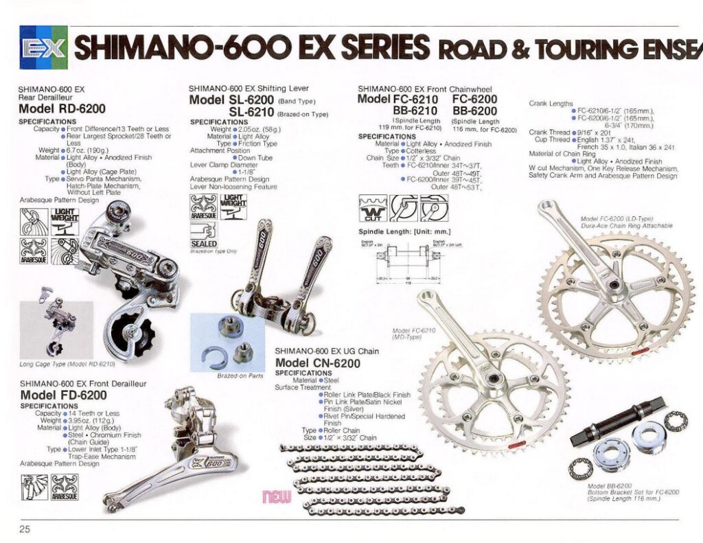 Klaar kaart afgewerkt Shimano 600 Ex Arabesque: de mooiste van Shimano? | Vintagefiets