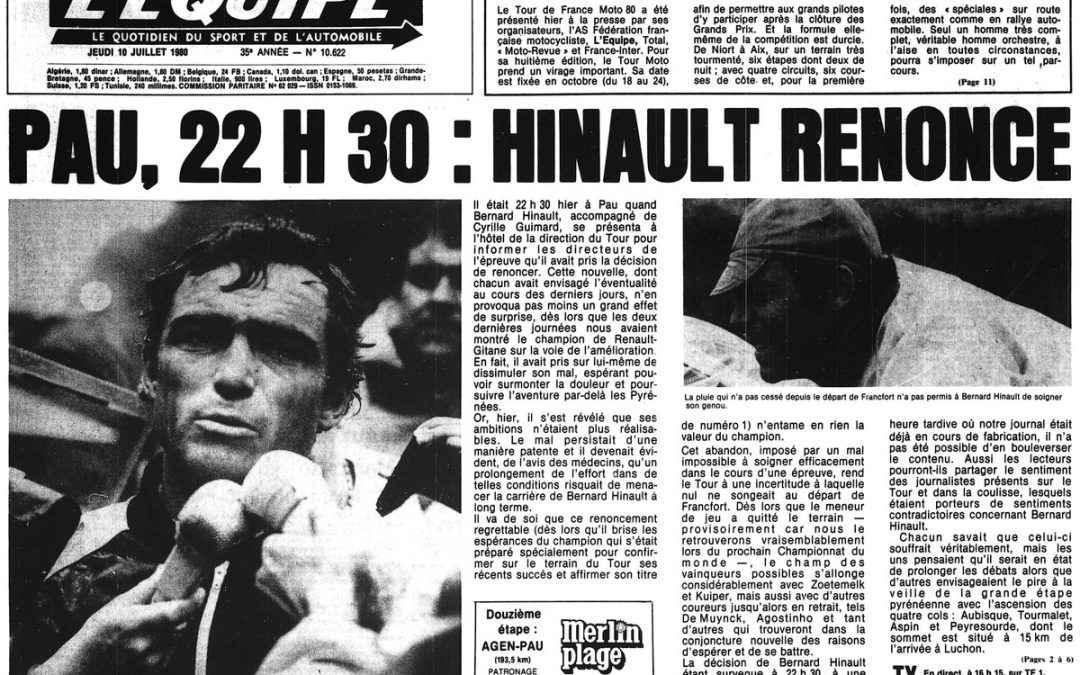 Hoe Bernard Hinault in de gele trui als een dief in de nacht de Tour de France van 1980 verliet